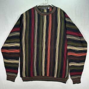 Vintage Protege Collection Sweater Mens XLT‎ Multicolor 3D Knit Coogi Style 90s
